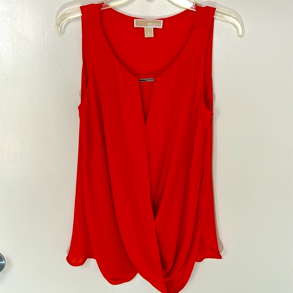 Red Sleeveless Top by Michael Kors